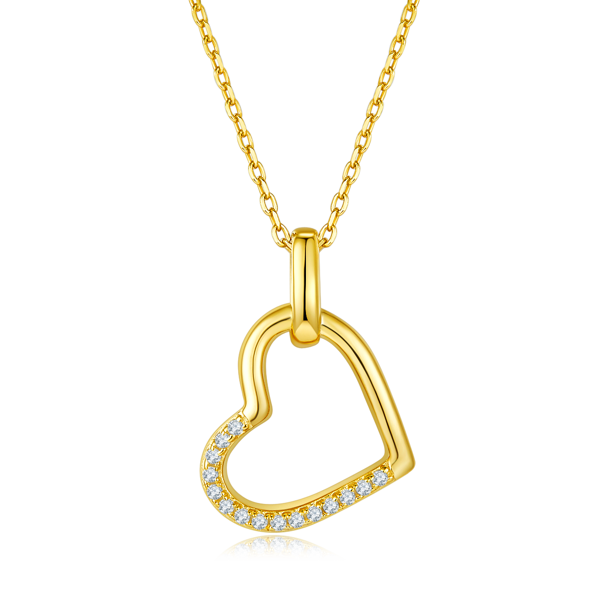 Xuanxin Love Pendant S925 Silver Moissanite Grade D 0.1CT